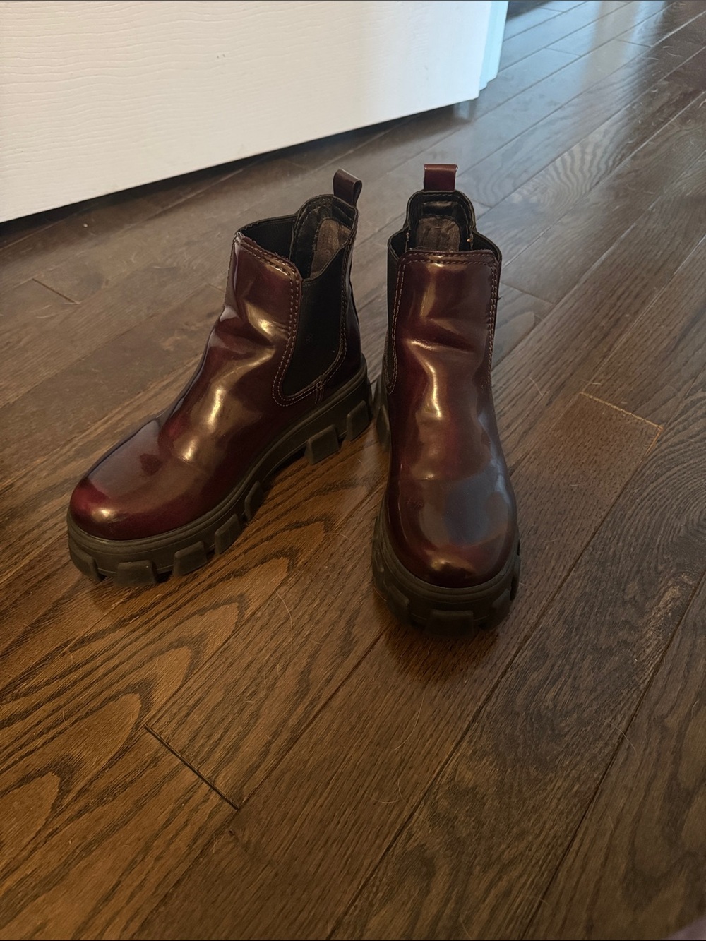 Circus by Sam Edelman Chunky Chelsea Ankle Boots in Burgundy